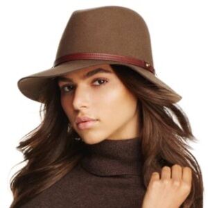 Rag & Bone Floppy Brim Wool Fedora Hat in Pecan Size L